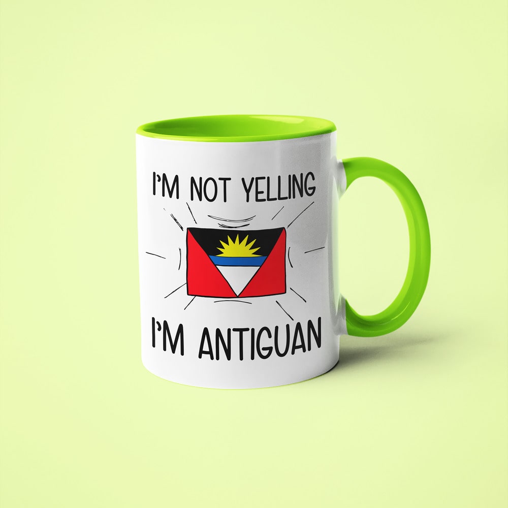I'm Not Yelling I'm Antiguan Coffee Mug - Funny Antigua And Barbuda Gift - KayoMugs