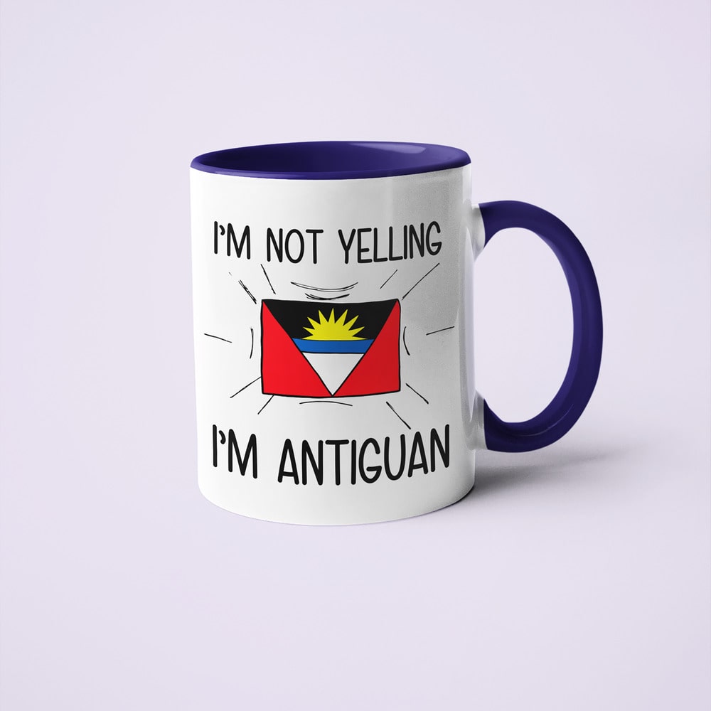 I'm Not Yelling I'm Antiguan Coffee Mug - Funny Antigua And Barbuda Gift - KayoMugs