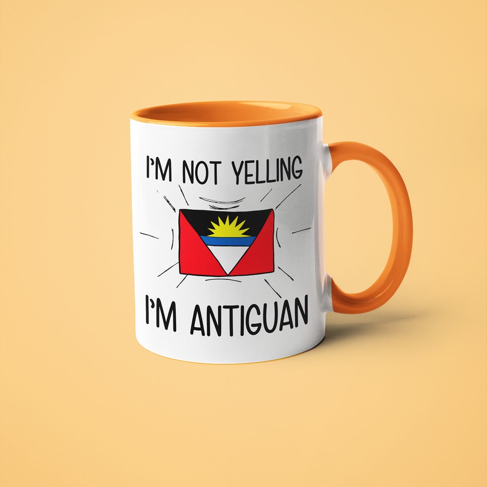 I'm Not Yelling I'm Antiguan Coffee Mug - Funny Antigua And Barbuda Gift - KayoMugs