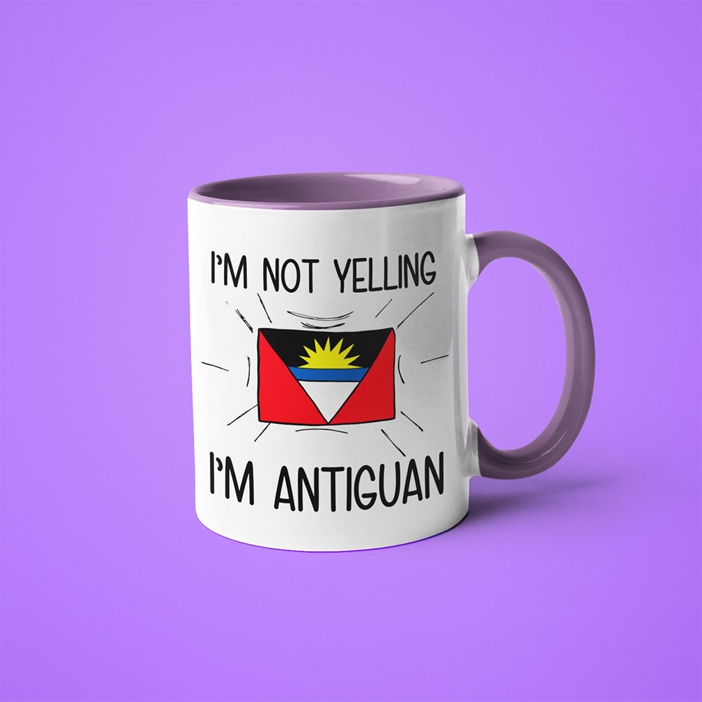 I'm Not Yelling I'm Antiguan Coffee Mug - Funny Antigua And Barbuda Gift - KayoMugs