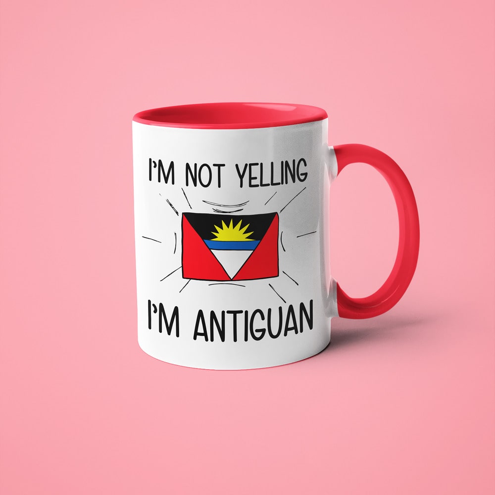 I'm Not Yelling I'm Antiguan Coffee Mug - Funny Antigua And Barbuda Gift - KayoMugs