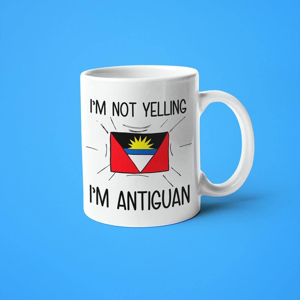 I'm Not Yelling I'm Antiguan Coffee Mug - Funny Antigua And Barbuda Gift - KayoMugs