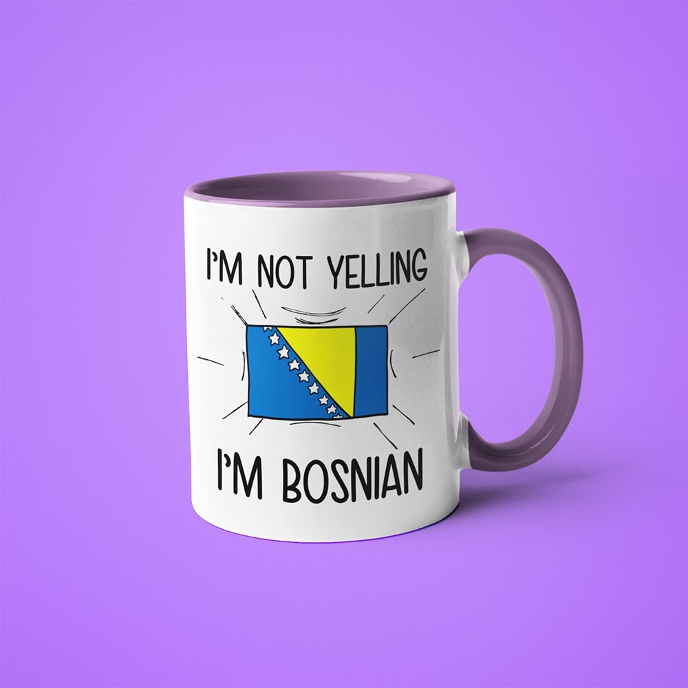 I'm Not Yelling I'm Bosnian Coffee Mug - Funny Gift For Bosnian - KayoMugs