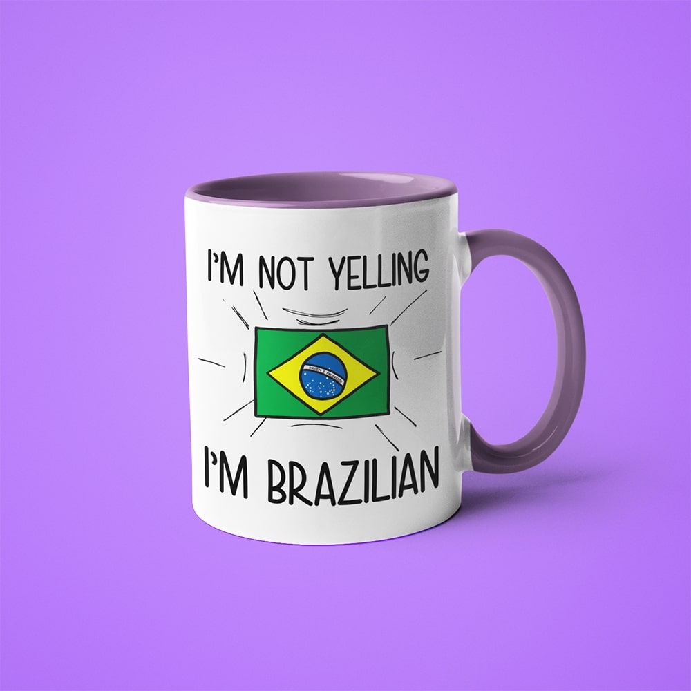 I'm Not Yelling I'm Brazilian Coffee Mug - Funny Gift For Brazilian - KayoMugs