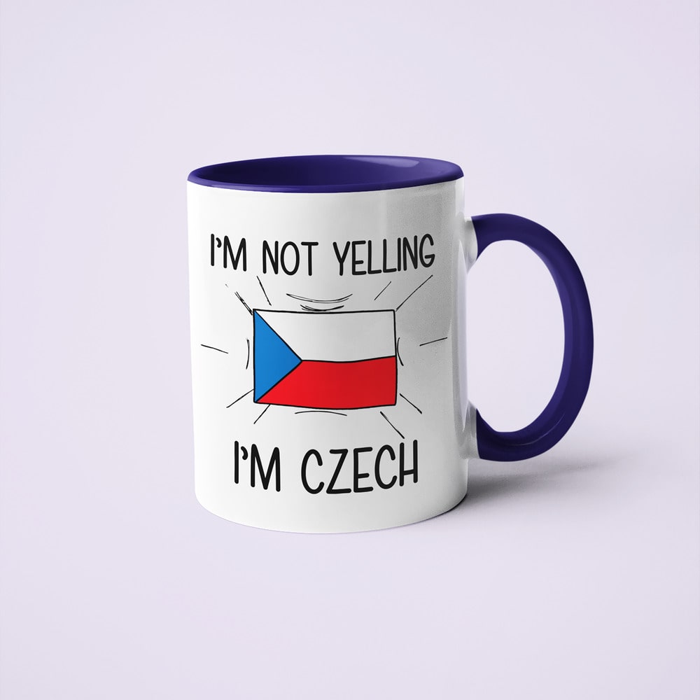 I'm Not Yelling I'm Czech Coffee Mug - Funny Gift For Czech - KayoMugs