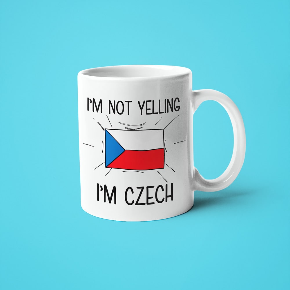 I'm Not Yelling I'm Czech Coffee Mug - Funny Gift For Czech - KayoMugs
