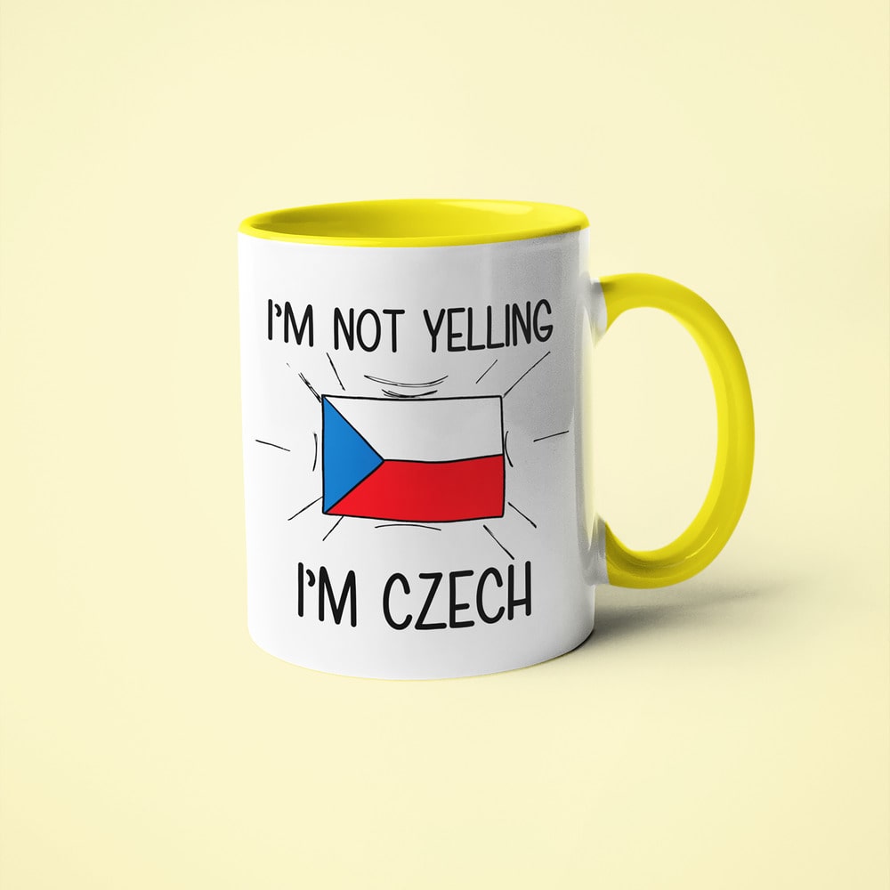 I'm Not Yelling I'm Czech Coffee Mug - Funny Gift For Czech - KayoMugs
