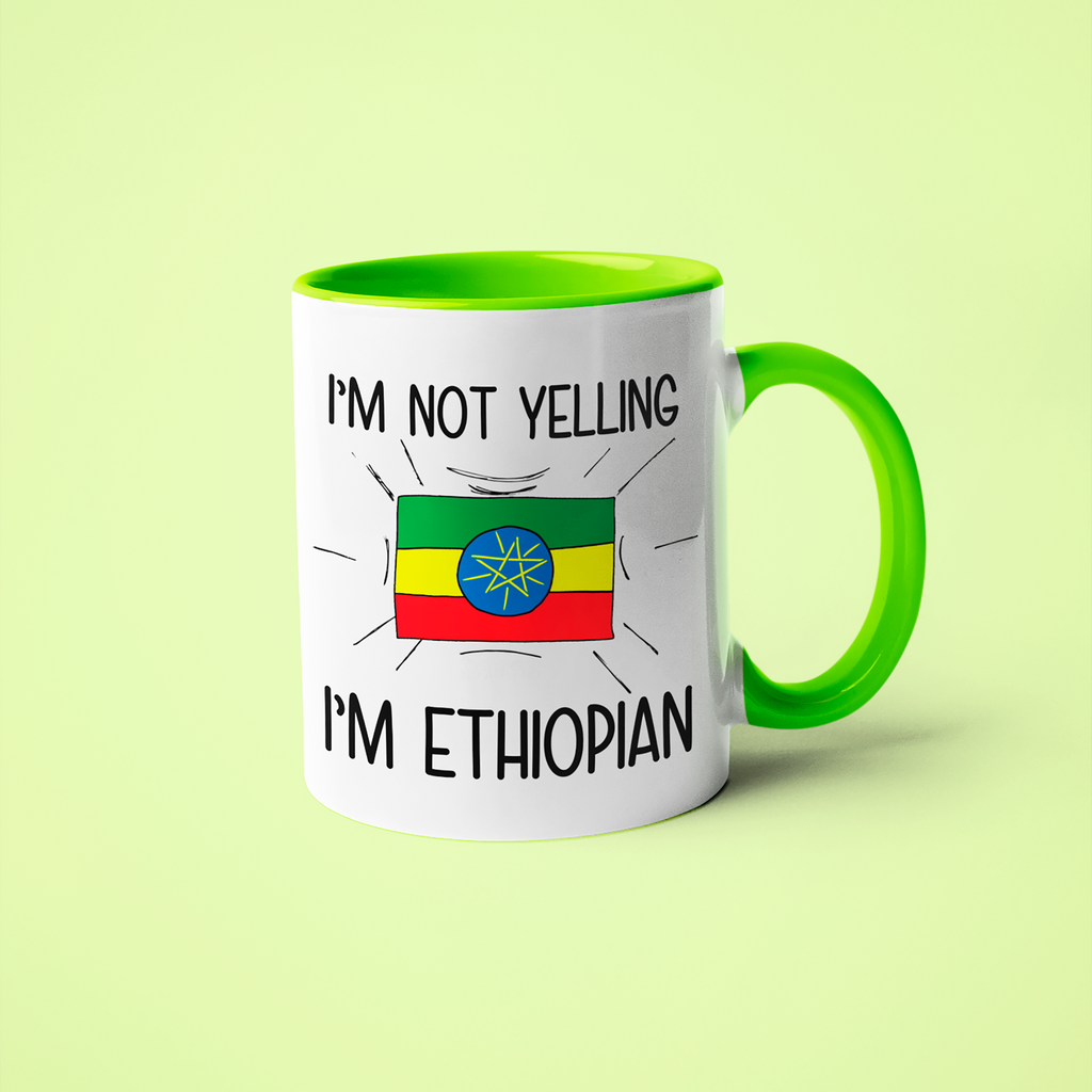 I'm Not Yelling I'm Ethiopian Coffee Mug - Funny Gift For Ethiopian - KayoMugs