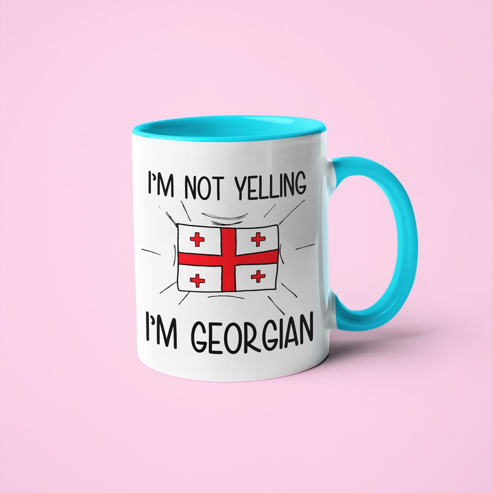 I'm Not Yelling I'm Georgian Coffee Mug - Funny Gift For Georgian - KayoMugs