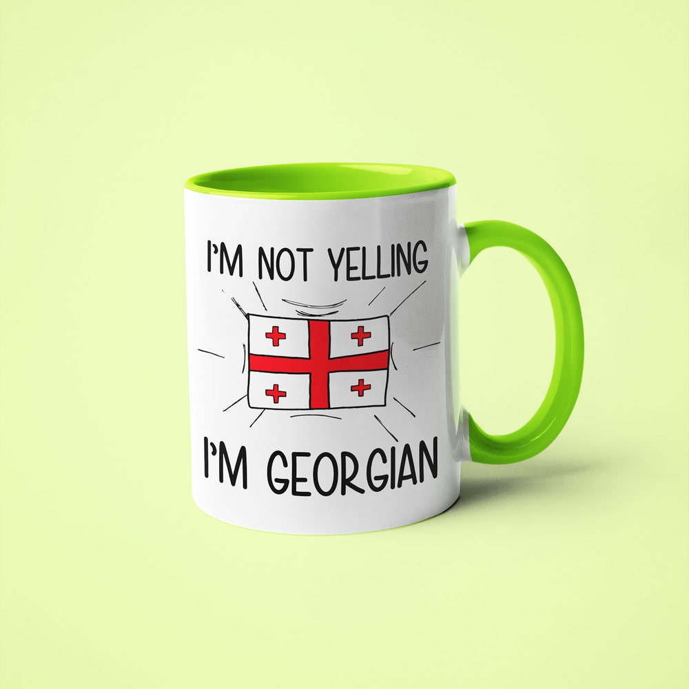 I'm Not Yelling I'm Georgian Coffee Mug - Funny Gift For Georgian - KayoMugs