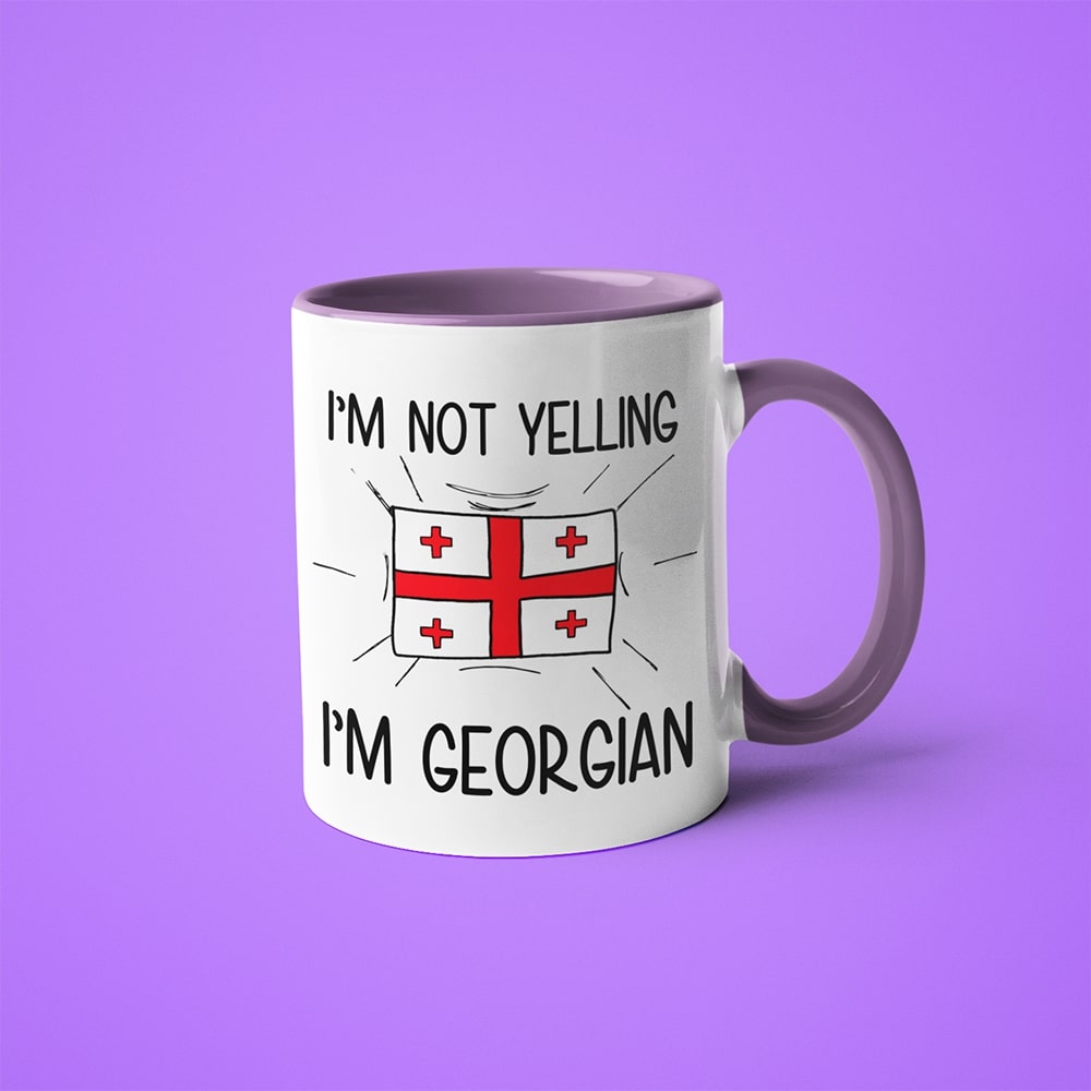 I'm Not Yelling I'm Georgian Coffee Mug - Funny Gift For Georgian - KayoMugs