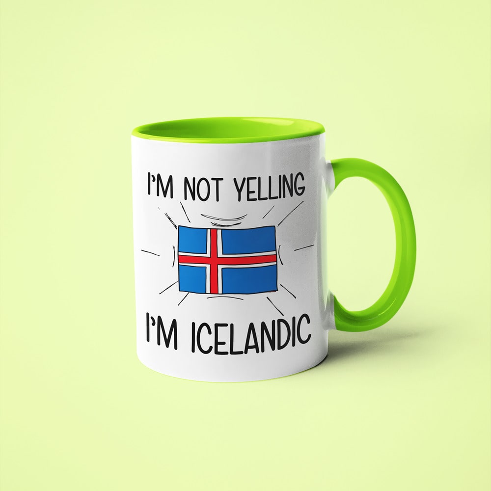 I'm Not Yelling I'm Icelandic Coffee Mug - Funny Gift For Icelandic - KayoMugs
