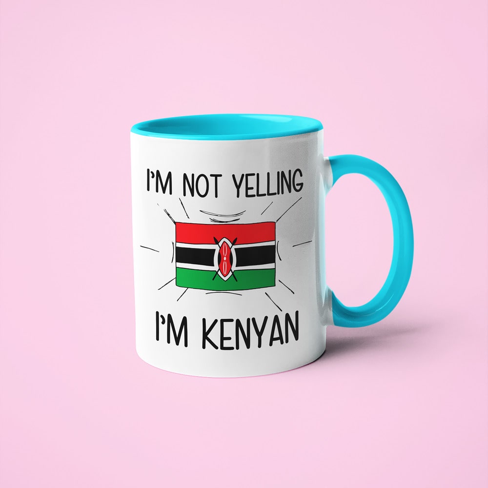 I'm Not Yelling I'm Kenyan Coffee Mug - Funny Gift For Kenyan - KayoMugs