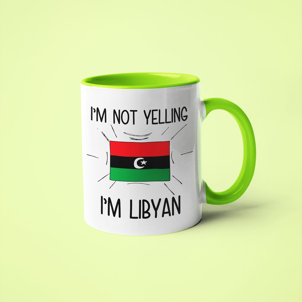 I'm Not Yelling I'm Libyan Coffee Mug - Funny Gift For Libyan - KayoMugs