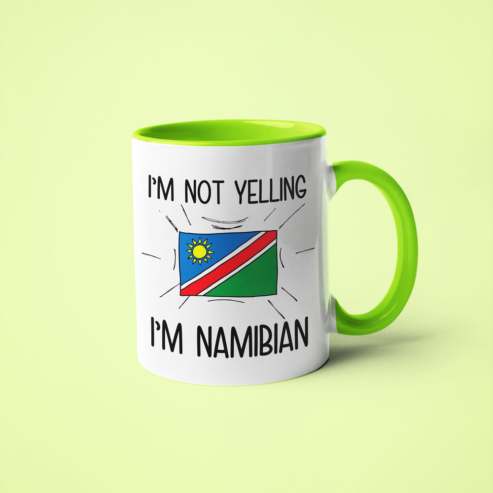 I'm Not Yelling I'm Namibian Coffee Mug - Funny Gift For Namibian - KayoMugs