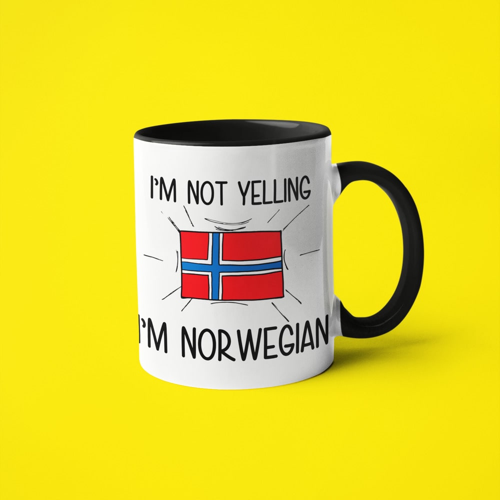 I'm Not Yelling I'm Norwegian Coffee Mug - Funny Gift For Norwegian - KayoMugs