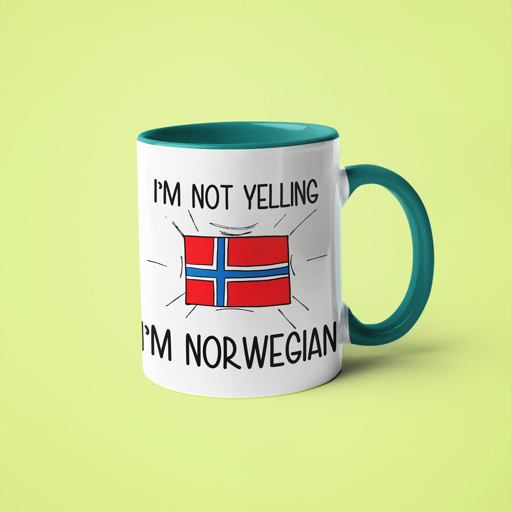 I'm Not Yelling I'm Norwegian Coffee Mug - Funny Gift For Norwegian - KayoMugs