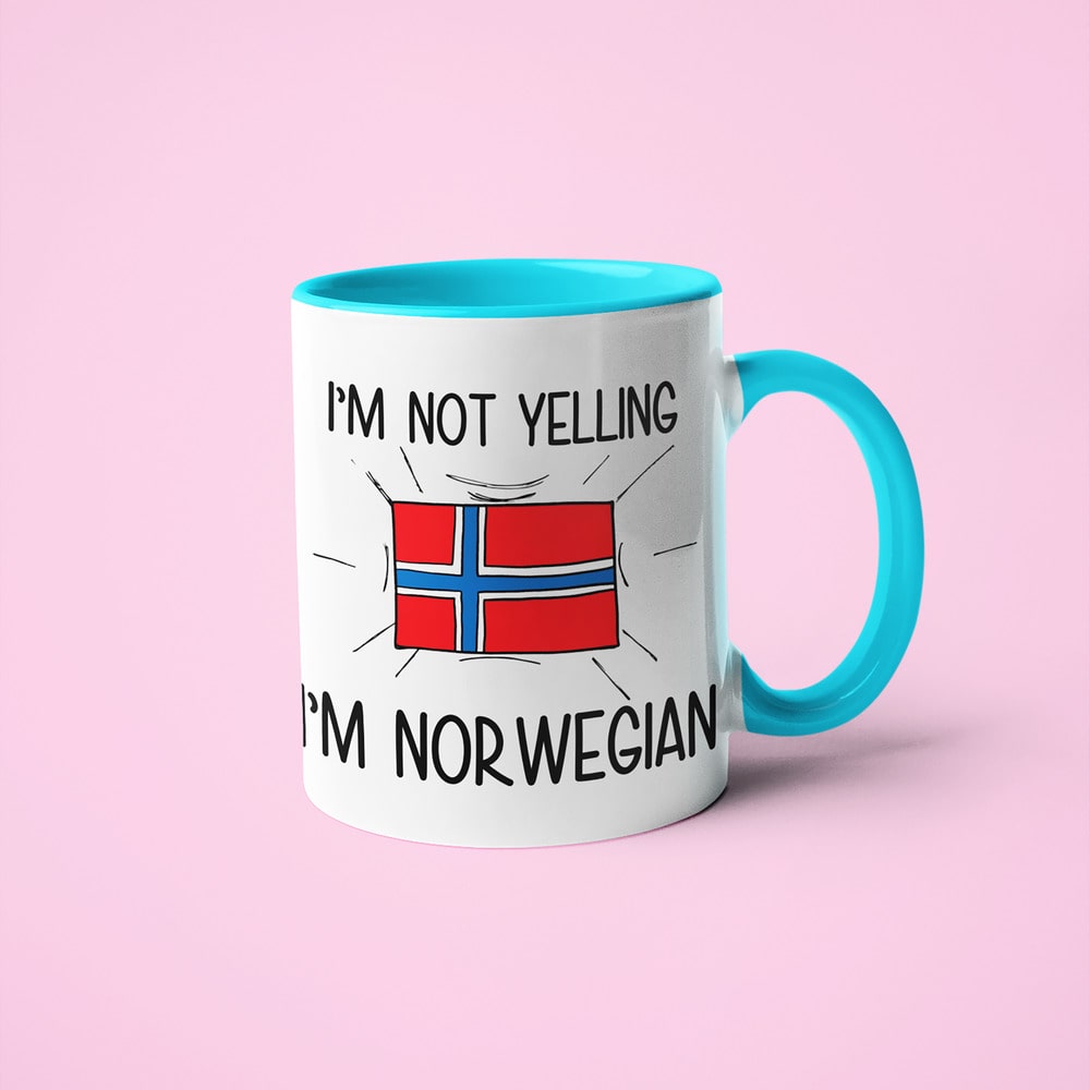 I'm Not Yelling I'm Norwegian Coffee Mug - Funny Gift For Norwegian - KayoMugs