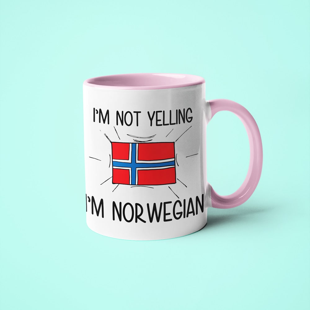 I'm Not Yelling I'm Norwegian Coffee Mug - Funny Gift For Norwegian - KayoMugs