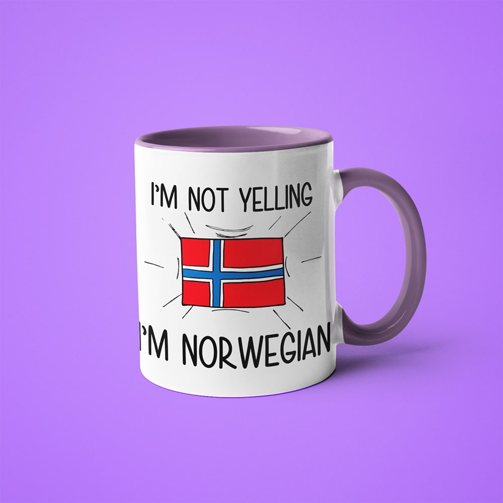 I'm Not Yelling I'm Norwegian Coffee Mug - Funny Gift For Norwegian - KayoMugs