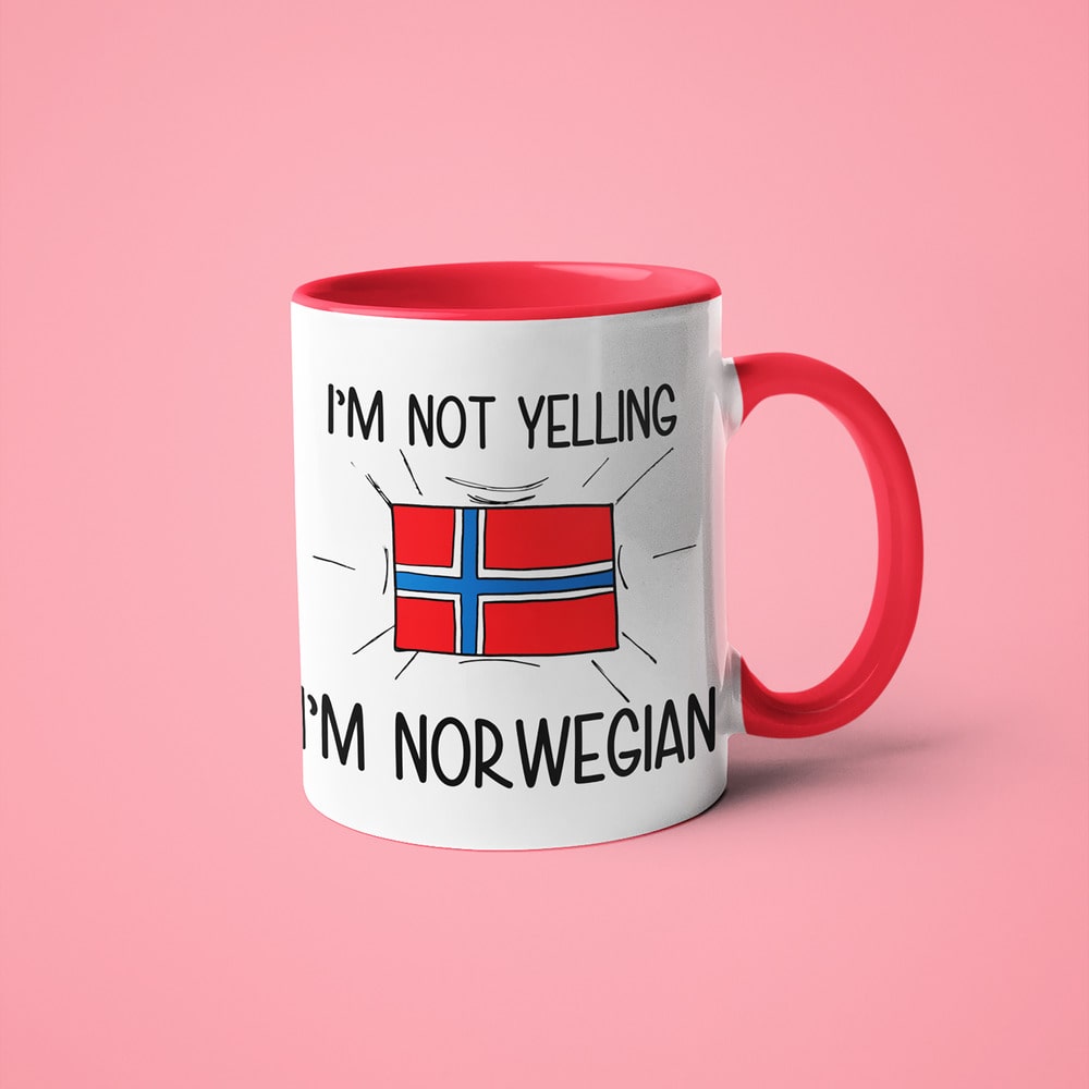 I'm Not Yelling I'm Norwegian Coffee Mug - Funny Gift For Norwegian - KayoMugs