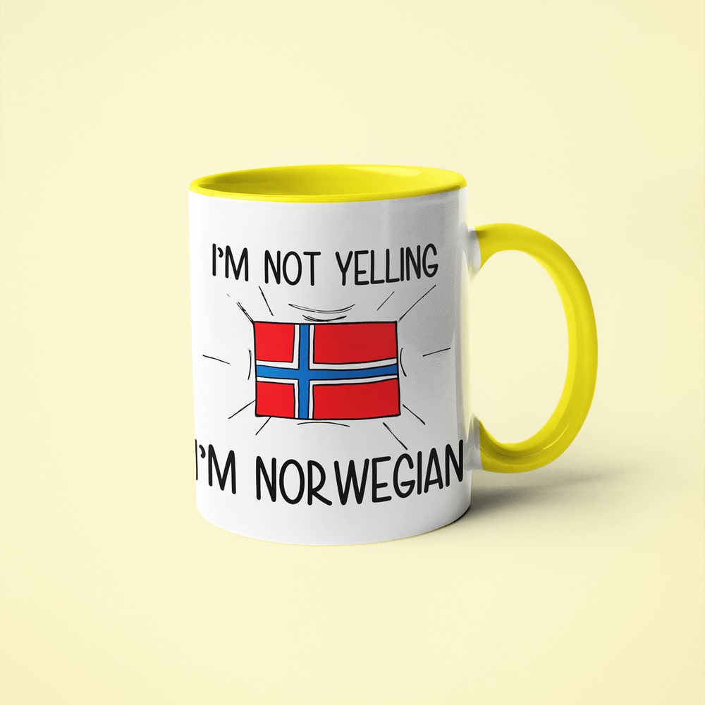 I'm Not Yelling I'm Norwegian Coffee Mug - Funny Gift For Norwegian - KayoMugs