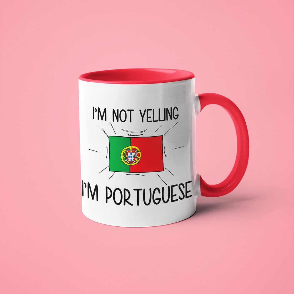 I'm Not Yelling I'm Portuguese Coffee Mug - Funny Gift For Portuguese - KayoMugs