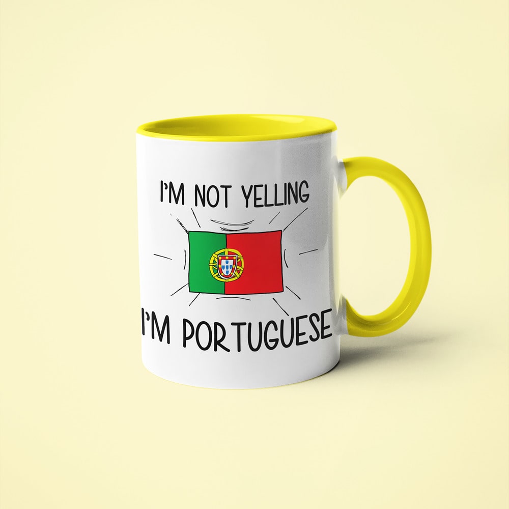 I'm Not Yelling I'm Portuguese Coffee Mug - Funny Gift For Portuguese - KayoMugs