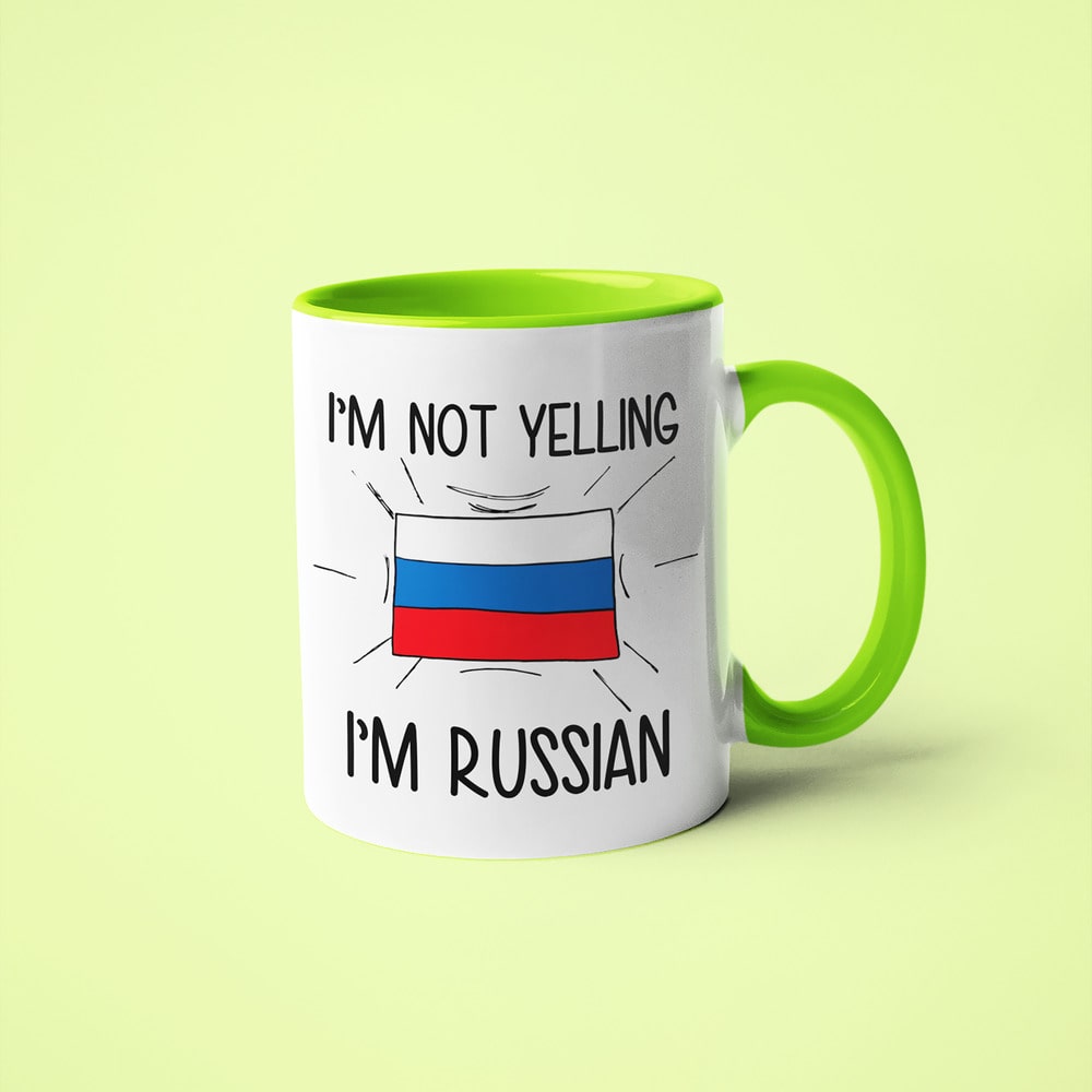I'm Not Yelling I'm Russian Coffee Mug - Funny Gift For Russian - KayoMugs