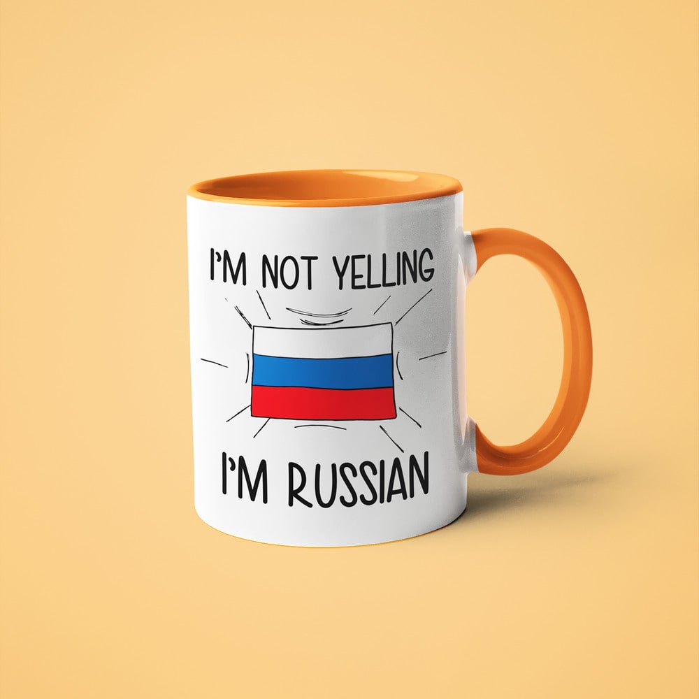 I'm Not Yelling I'm Russian Coffee Mug - Funny Gift For Russian - KayoMugs