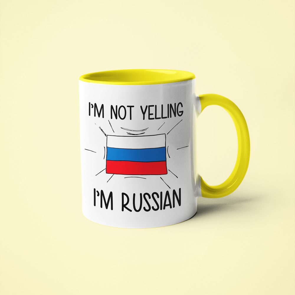 I'm Not Yelling I'm Russian Coffee Mug - Funny Gift For Russian - KayoMugs