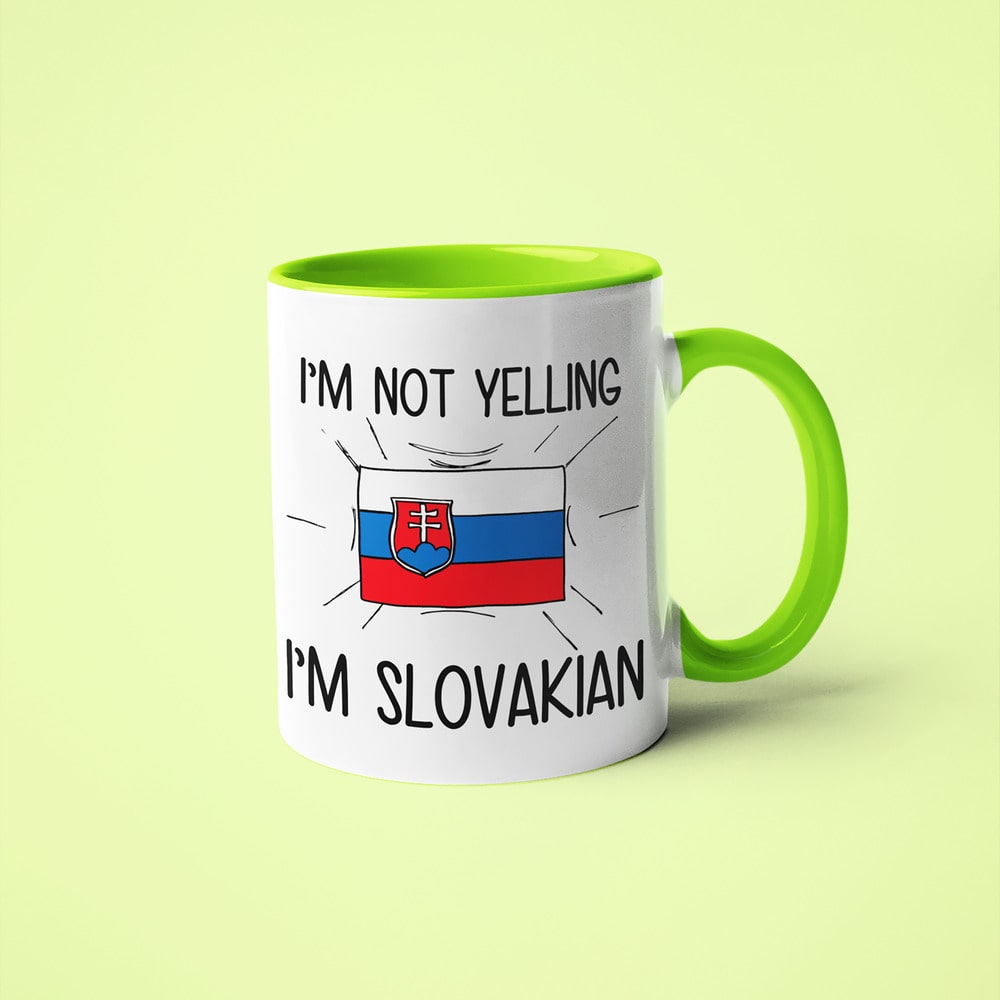 I'm Not Yelling I'm Slovakian Coffee Mug - Funny Gift For Slovakian - KayoMugs