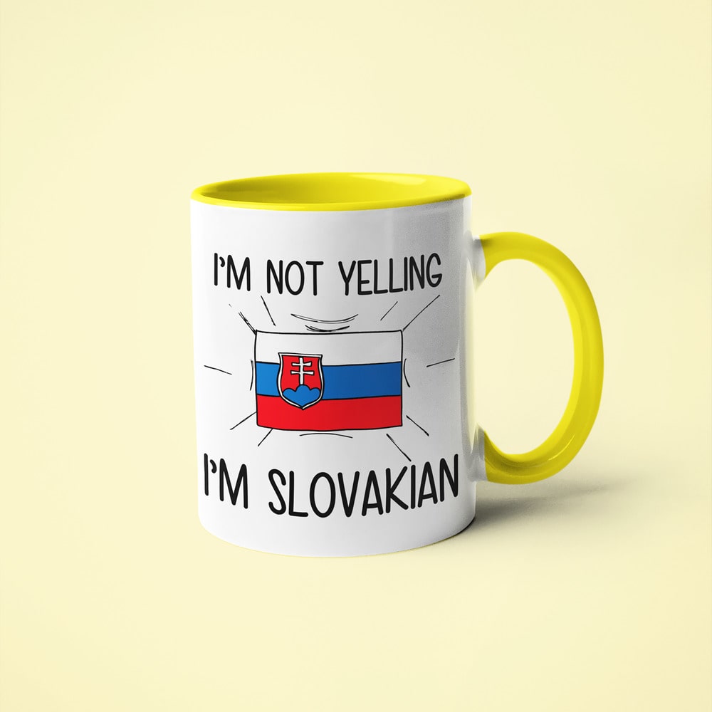 I'm Not Yelling I'm Slovakian Coffee Mug - Funny Gift For Slovakian - KayoMugs