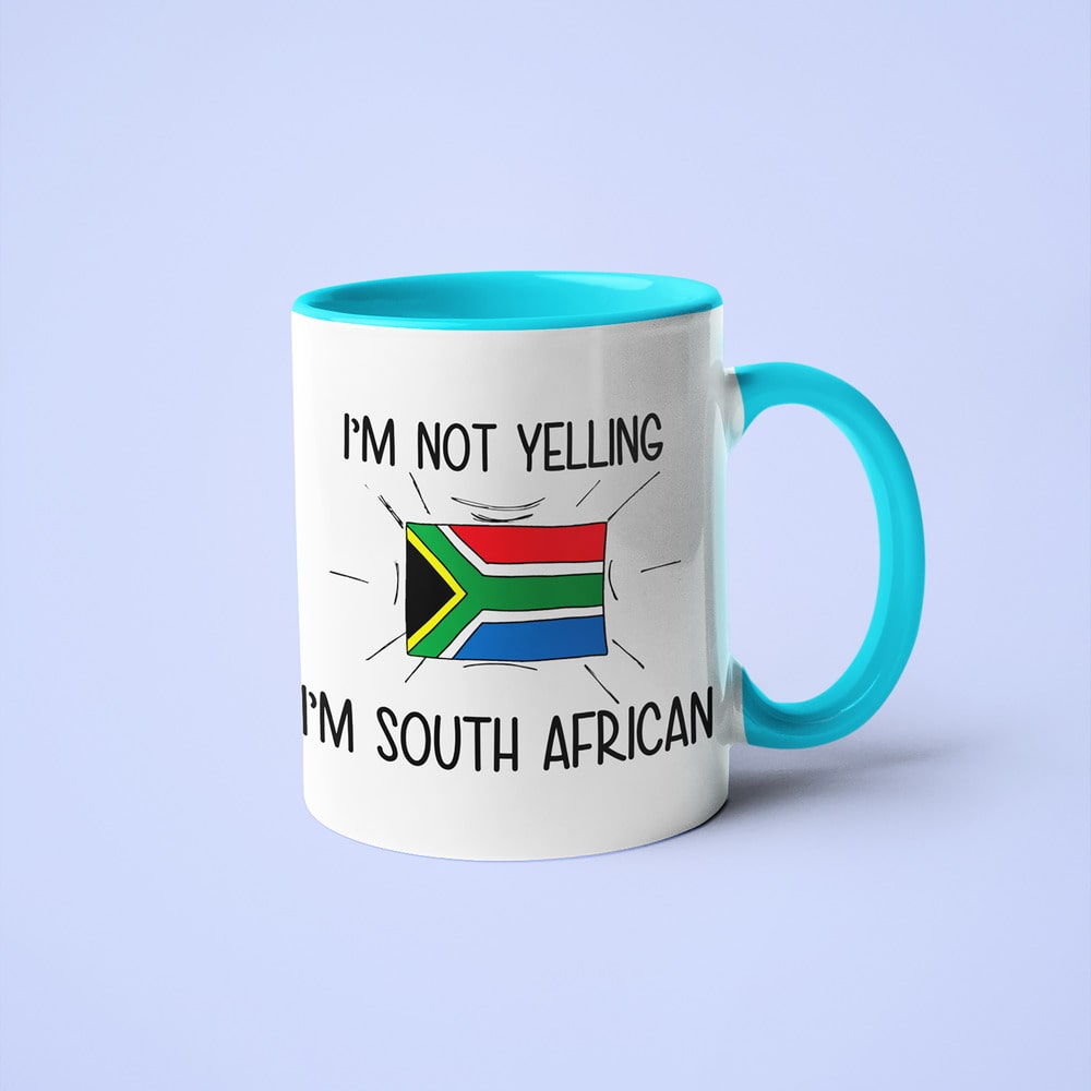 I'm Not Yelling I'm South African Coffee Mug - Funny Gift For South African - KayoMugs
