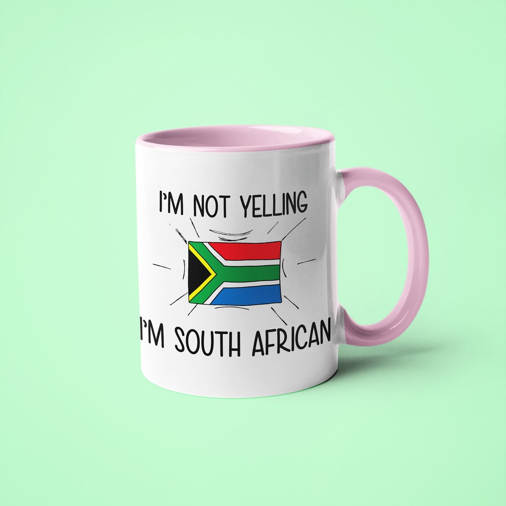 I'm Not Yelling I'm South African Coffee Mug - Funny Gift For South African - KayoMugs