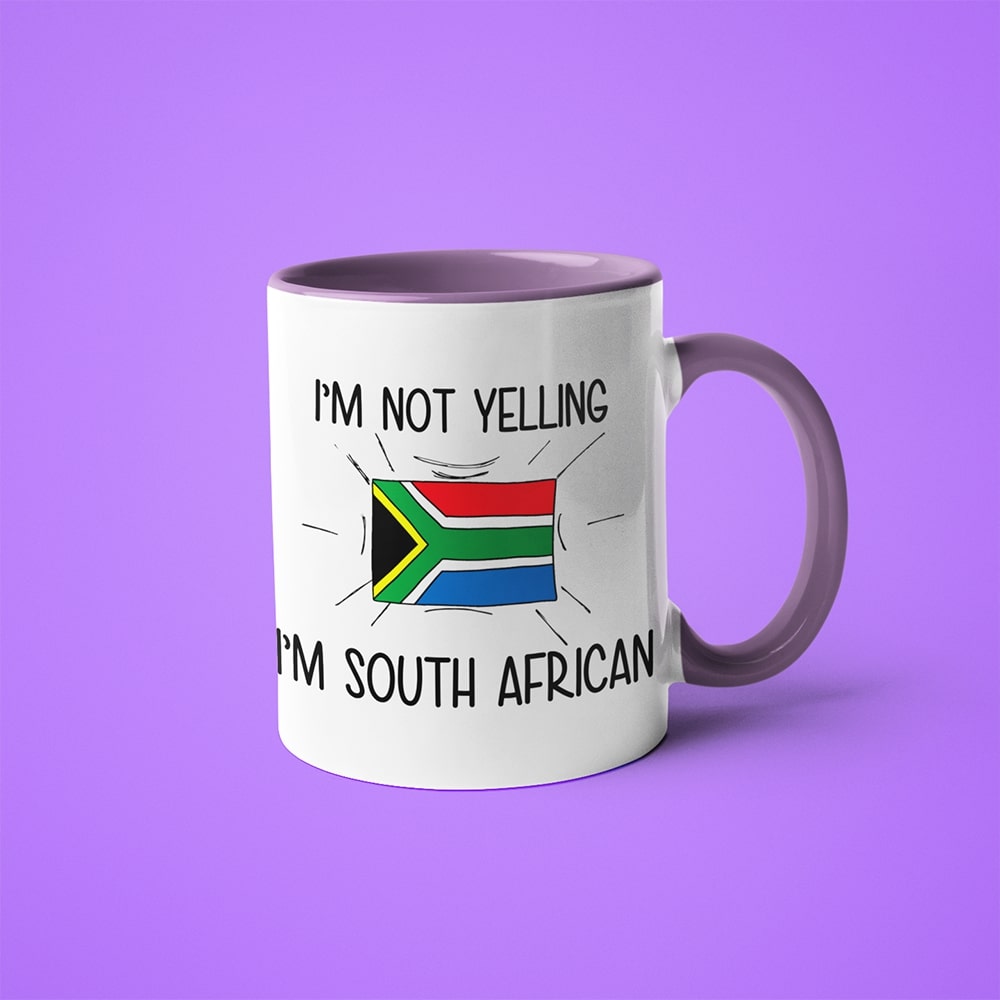 I'm Not Yelling I'm South African Coffee Mug - Funny Gift For South African - KayoMugs