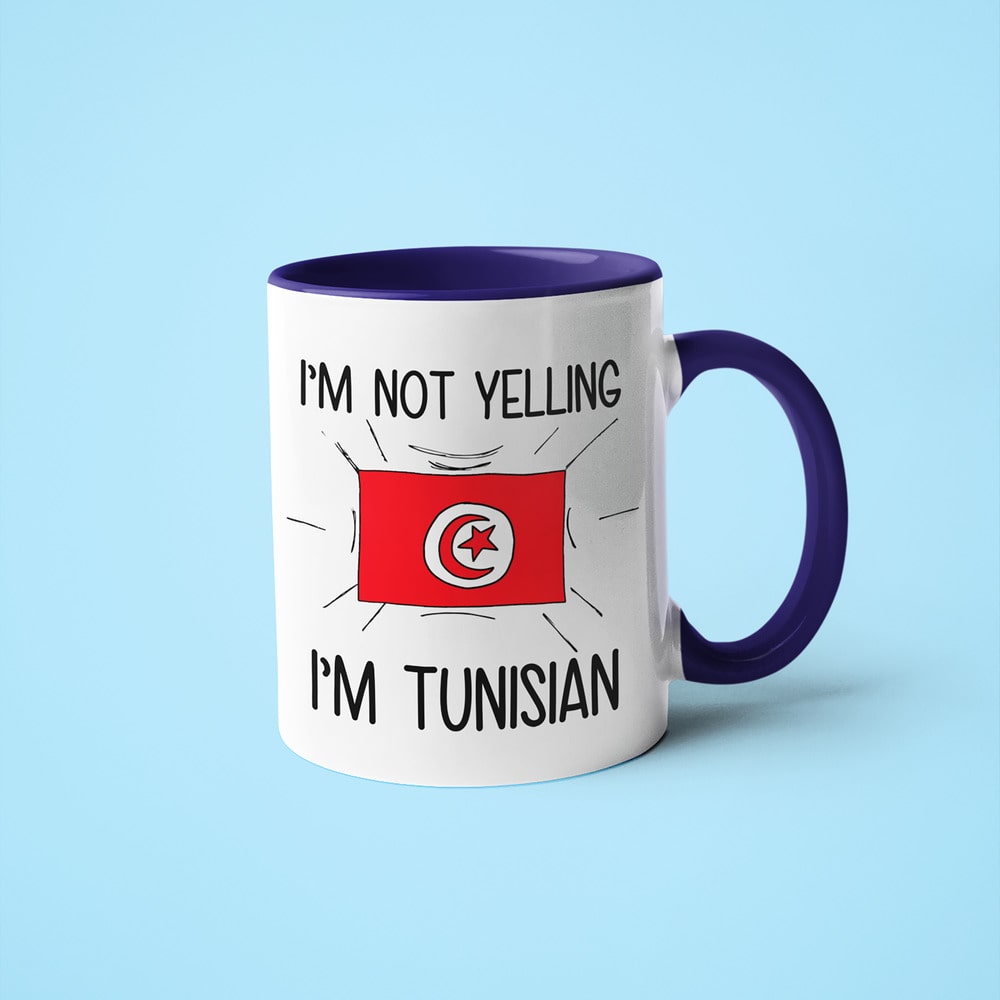 I'm Not Yelling I'm Tunisian Coffee Mug - Funny Gift For Tunisian - KayoMugs