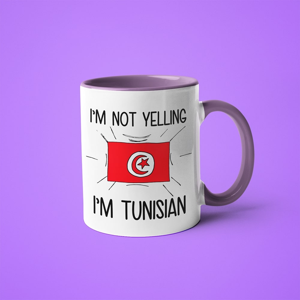 I'm Not Yelling I'm Tunisian Coffee Mug - Funny Gift For Tunisian - KayoMugs