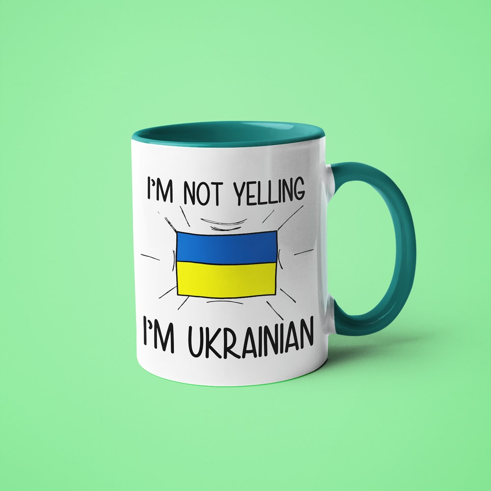I'm Not Yelling I'm Ukrainian Coffee Mug - Funny Gift For Ukrainian - KayoMugs