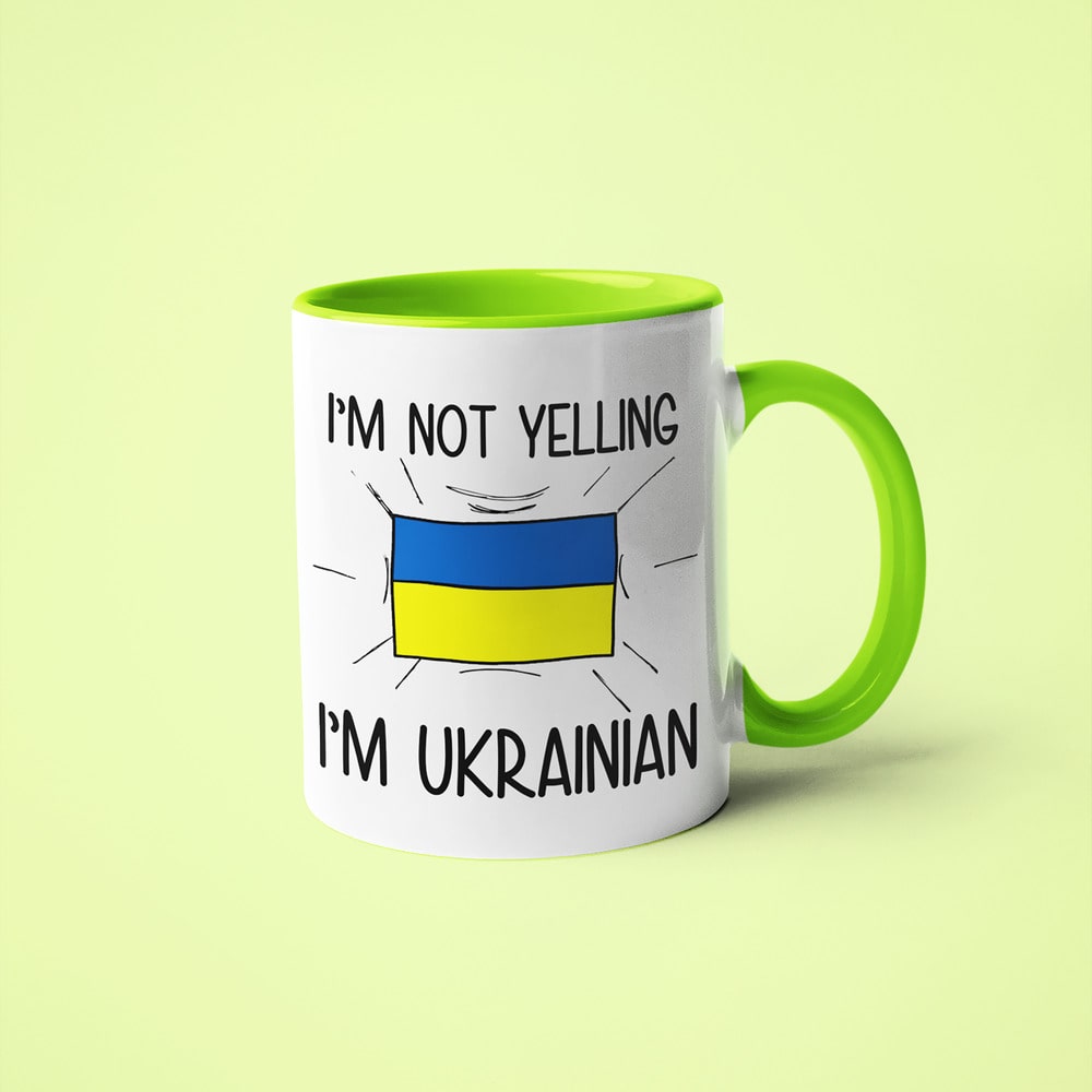 I'm Not Yelling I'm Ukrainian Coffee Mug - Funny Gift For Ukrainian - KayoMugs