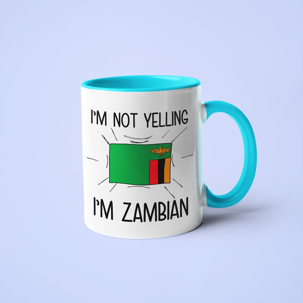 I'm Not Yelling I'm Zambian Coffee Mug - Funny Gift For Zambian - KayoMugs