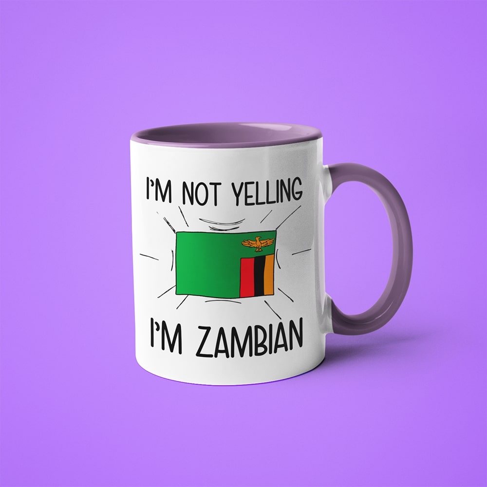I'm Not Yelling I'm Zambian Coffee Mug - Funny Gift For Zambian - KayoMugs