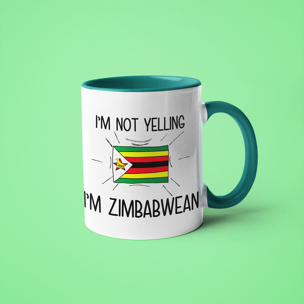 I'm Not Yelling I'm Zimbabwean Coffee Mug - Funny Gift For Zimbabwean - KayoMugs