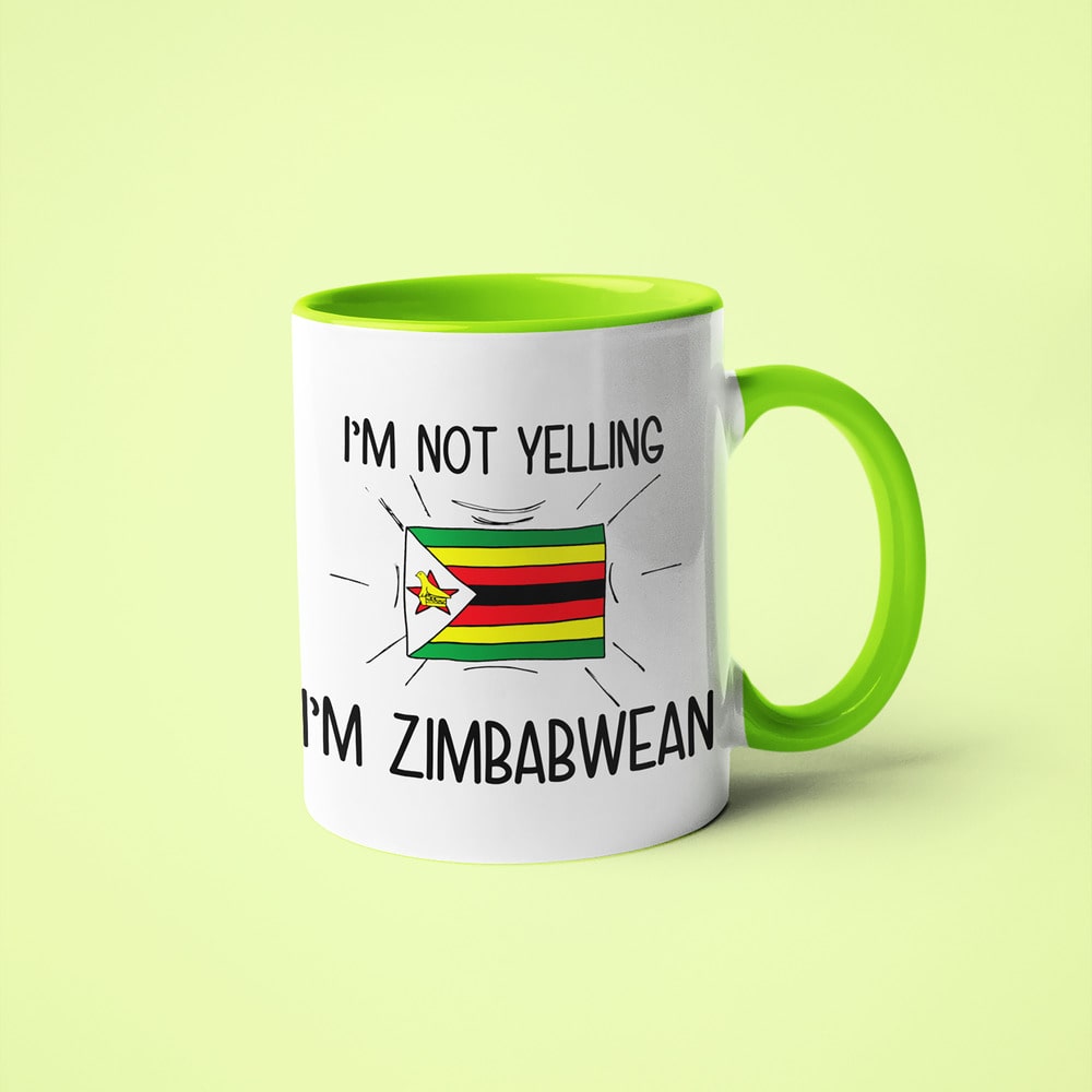 I'm Not Yelling I'm Zimbabwean Coffee Mug - Funny Gift For Zimbabwean - KayoMugs