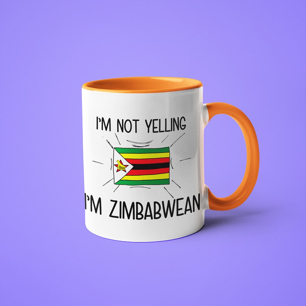 I'm Not Yelling I'm Zimbabwean Coffee Mug - Funny Gift For Zimbabwean - KayoMugs
