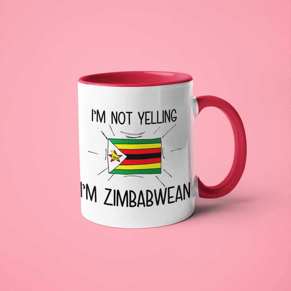 I'm Not Yelling I'm Zimbabwean Coffee Mug - Funny Gift For Zimbabwean - KayoMugs