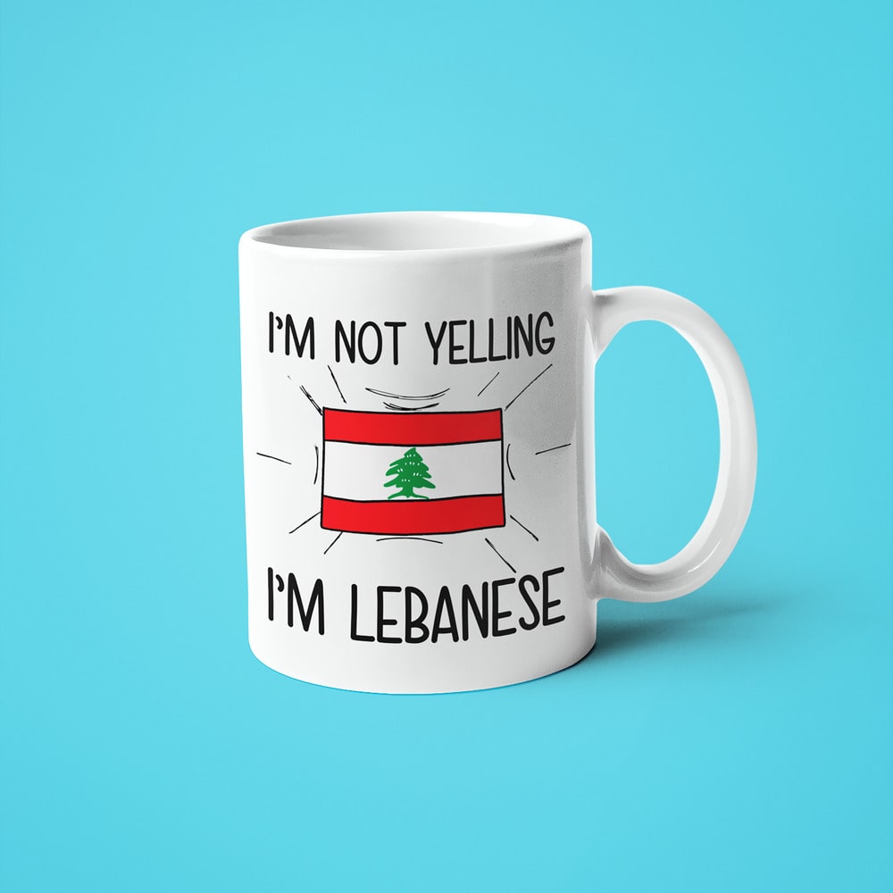 Lebanese Loud And Proud Coffee Mug, I'm Not Yelling I'm Lebanese Mug - KayoMugs