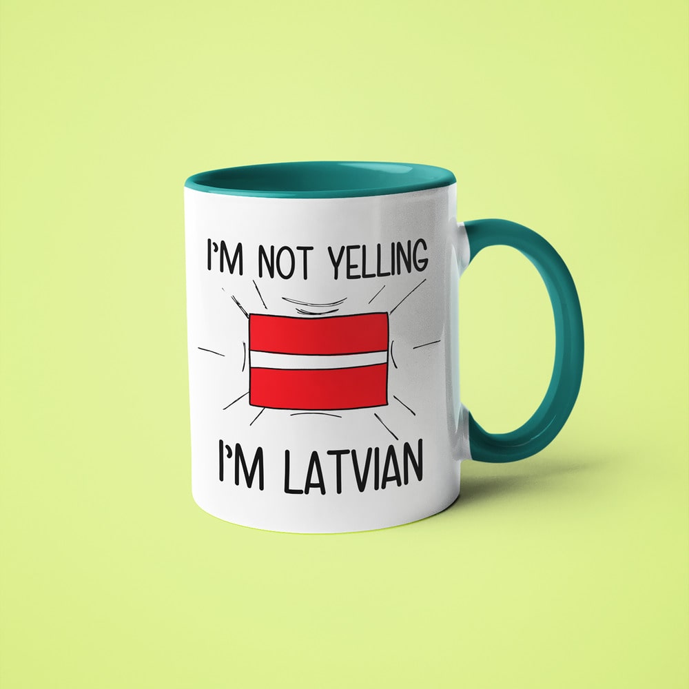 Latvian Loud And Proud Coffee Mug, I'm Not Yelling I'm Latvian Mug - KayoMugs