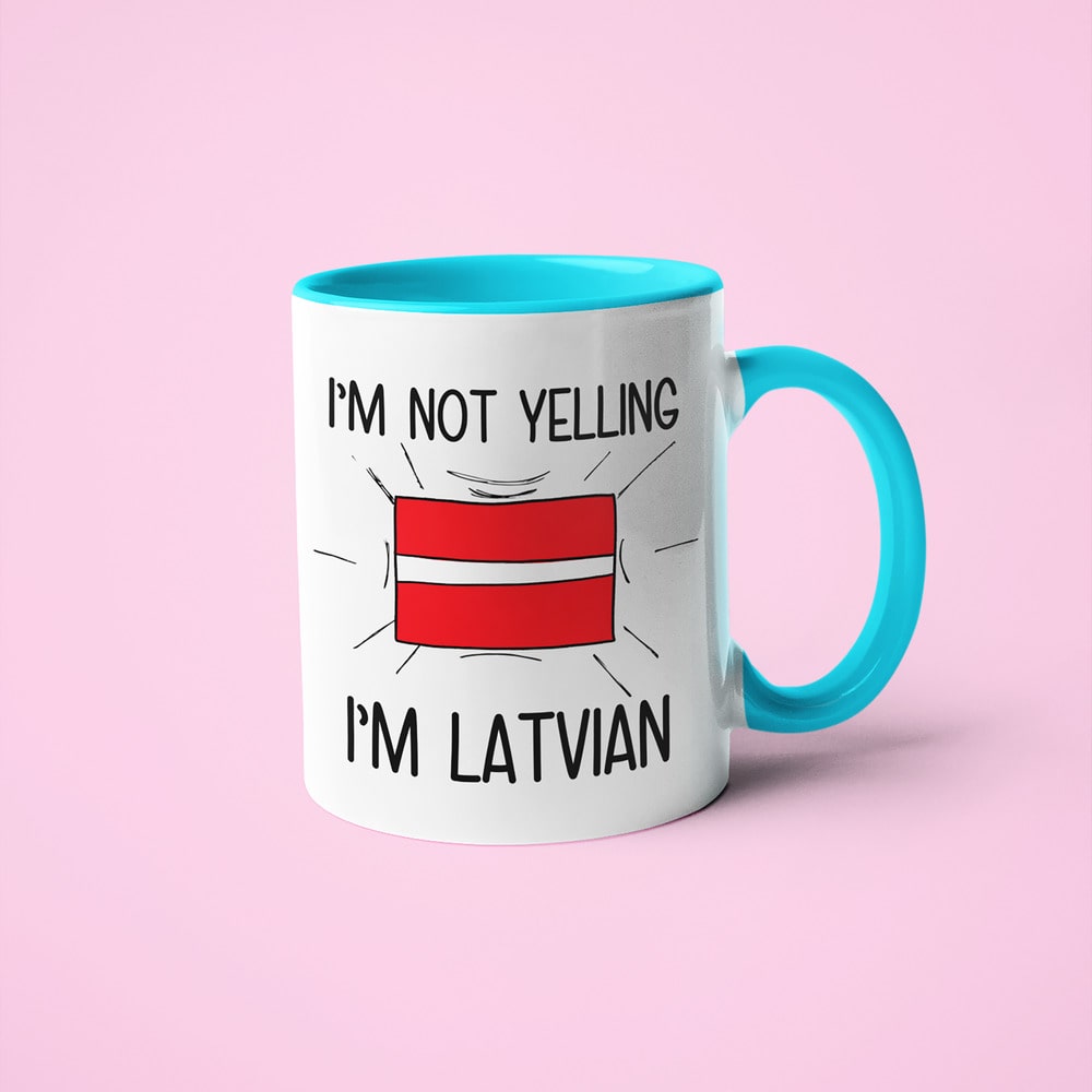 Latvian Loud And Proud Coffee Mug, I'm Not Yelling I'm Latvian Mug - KayoMugs