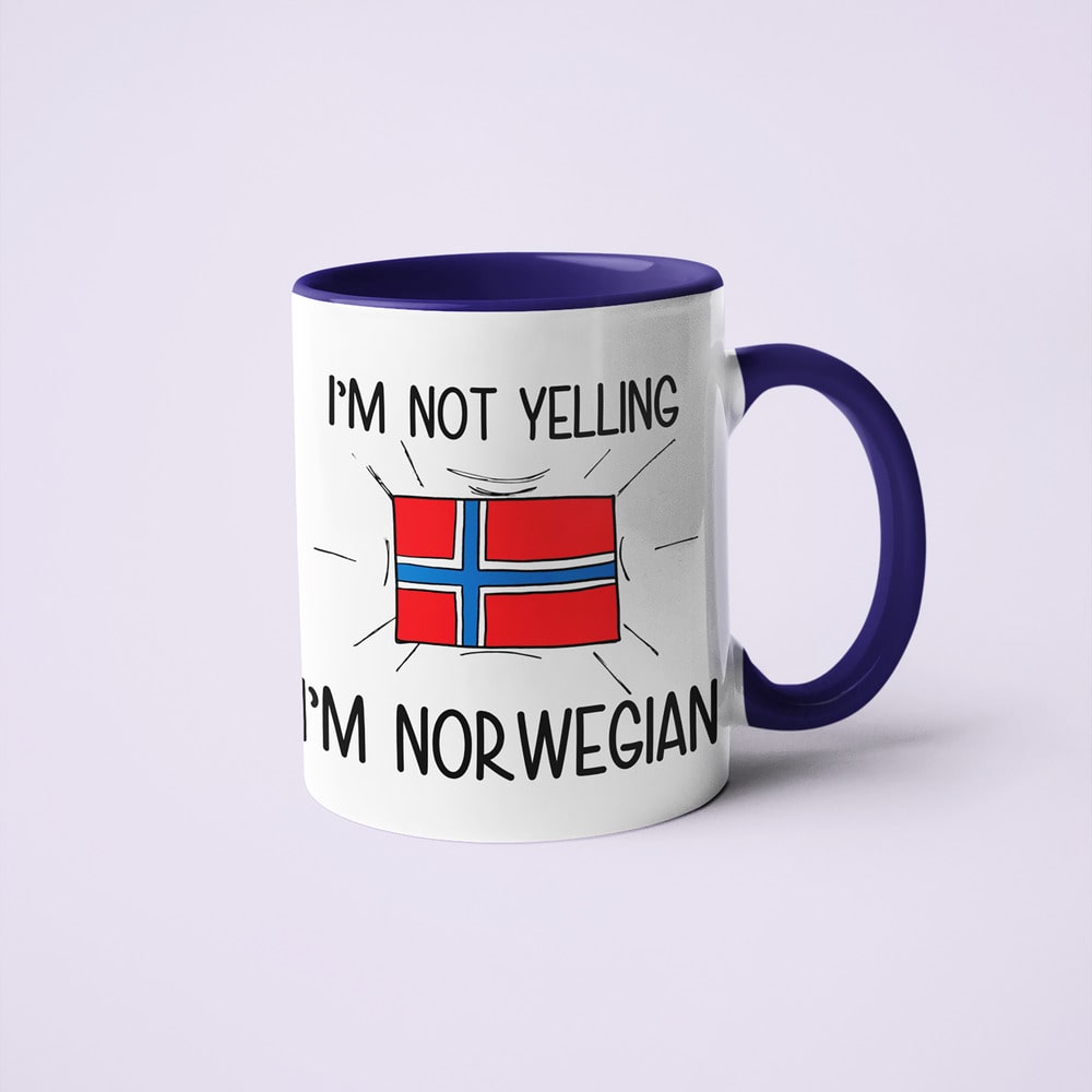 Norwegian Loud And Proud Coffee Mug, I'm Not Yelling I'm Norwegian Mug - KayoMugs